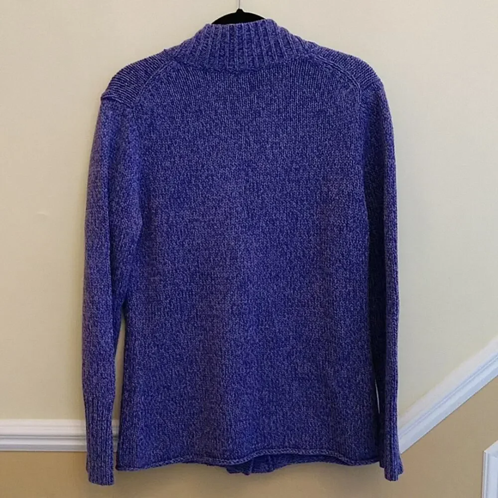 J. Jill Heavy Purple Cardigan with Button Detail size Medium